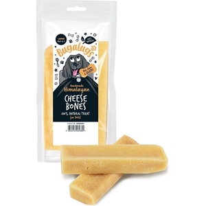 Bugalugs Large Handmade Himalayan Cheese Bones - супер твърди блокчета от сирене 2 бр, 182 гр