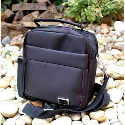Mahel pánska taška crossbody krátka rúčka priečinky čierna