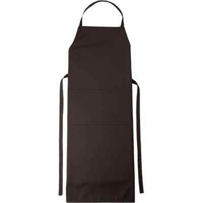CG Workwear Zástěra Verona s laclem a kapsou 90x75 cm Hnědá čokoládová 90x75 cm CGW1146