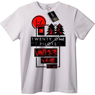 NOONEBRAND Червена геометрична тениска на 21 Pilots - 7XL, Black