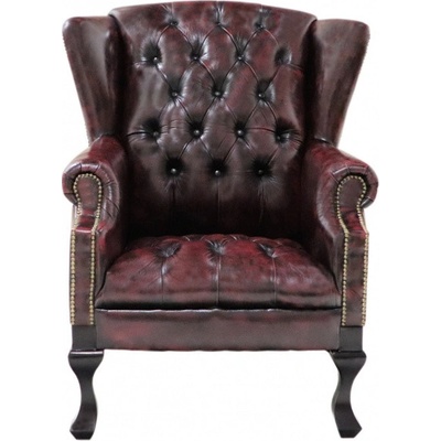 Indickynabytok Chesterfield Chester z pravej hovädzej kože new red