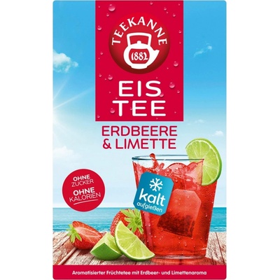 TEEKANNE Ice Tea Strawberry & Lime 18 dvoukomorových sáčků