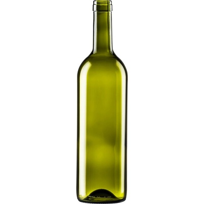 Skleněná lahev Bordeaux70 BM 17,5 olivová 750 ml - zátka
