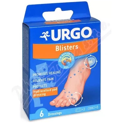URGO Blisters hydrokoloidná náplasť na pľuzgiere 6 ks