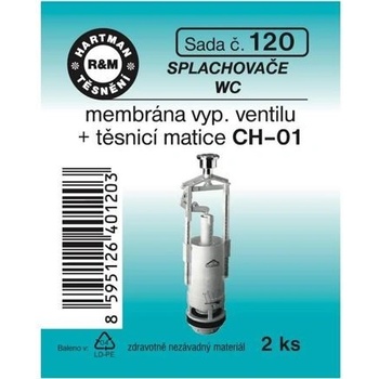 HARTMAN membrána k vypinacímu ventilu WC Bechyně, sada č. 120