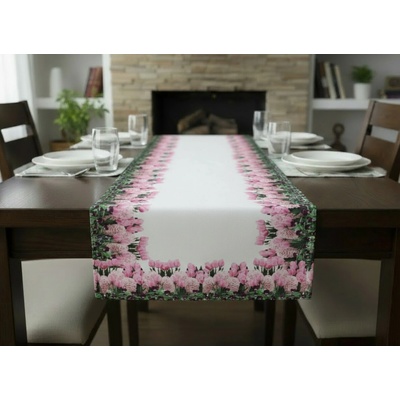 Mybesthome Vzorovaný ubrus běhoun Tulipány II. 40x85 cm