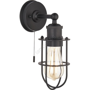Endon Lighting 99948 - Стенно осветително тяло за баня CREW 1xE27/6W/230V IP44 черно (EN0238)