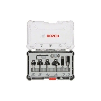 Sada zarovnávacích a ohraňovacích fréz s vřetenem, st. 6mm 6 ks Bosch - 2607017468