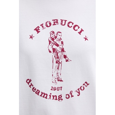 Fiorucci Памучна тениска Fiorucci White Dreaming of You Print Relaxed Fit T-Shirt (W02SMTSH101CJ01WH03)