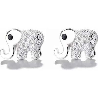 Majya stříbrné náušnice ELEPHANTS 10167