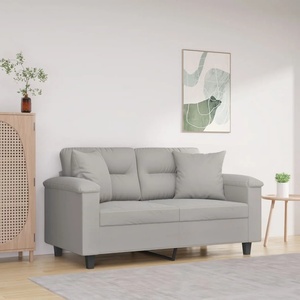 vidaXL Възглавнички, 2 бр, светлосиви, 40x40 см, микрофибърна тъкан (349496)