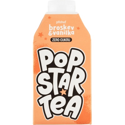 Pop Star Tea Broskev & Vanilka Zero 0,5 l