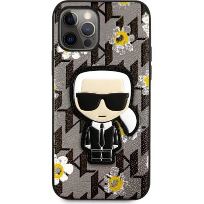 KARL LAGERFELD Гръб Karl LagerfeldIkonik Flower Case за iPhone 12/12 Pro - Сив