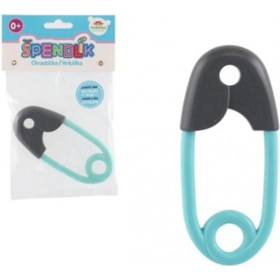 Teddies Hrkálka špendlík plast 12cm šedotyrkysové 12x19cm