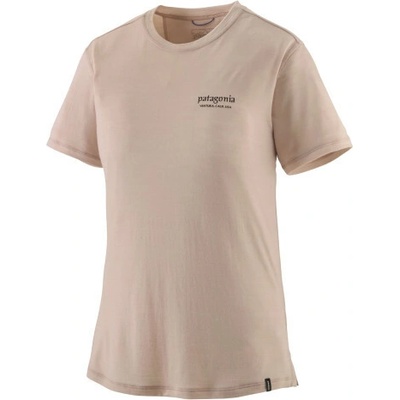 Patagonia Dámske funkčné tričko CAPILENE COOL MERINO BLEND GRAPHIC SHIRT béžová