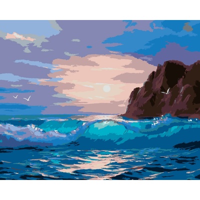 ZUTY Malování podle čísel RÁNO U MOŘE 40 x 50 cm