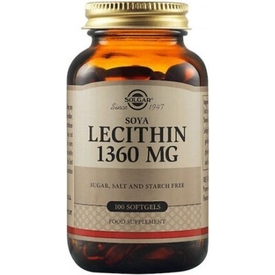 Solgar Хранителна добавка ЛЕЦИТИН , Solgar Lecithin 1360mg 100softgels
