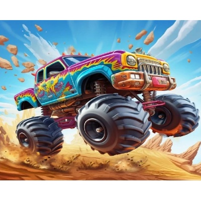 Norimpex - Puzzle Diamant painting: Monster Truck 30x40 cm - 1 - 39 piese