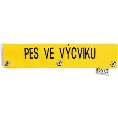 Funky Dog návlek na vodítko žlutý Pes ve výcviku nerušit