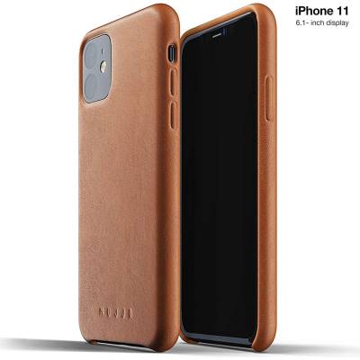 Mujjo Full Leather Case - кожен (естествена кожа) кейс за iPhone 11 (кафяв)