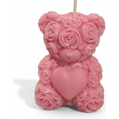 Evička Candles Medvídek se srdcem v dlaních 50 g