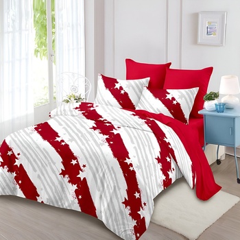 EmonaMall Двулицево спално бельо EmonaMall, 6 части - Модел S18430 (S18430-10000d-C-874)