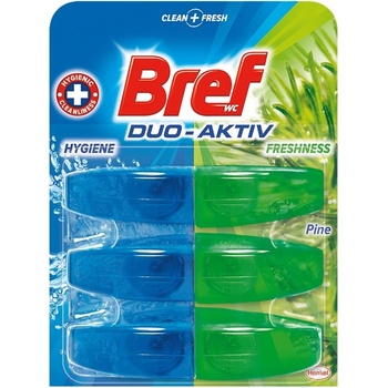 Bref Duo-Aktiv tekutý WC blok Pine 3 x 50 ml