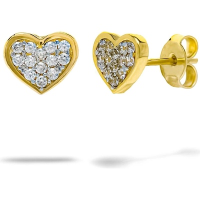 Blink-Blink napichovacie diamantové náušnice v tvare srdca 3078ZDG