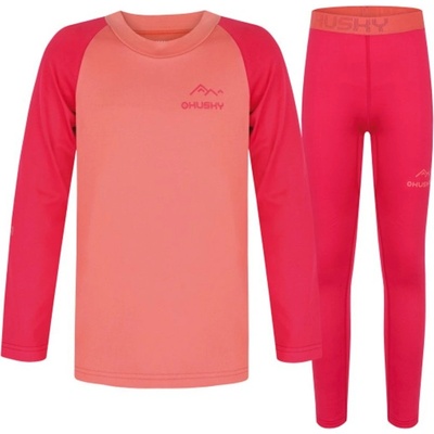 Husky dětské termoprádlo Active winter Tombo light orange/pink