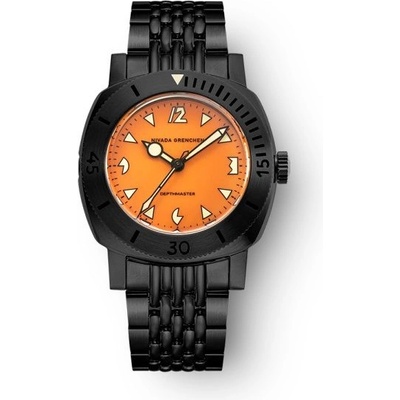 Nivada Grenchen Depthmaster Black Pumpkin Beads of Rice