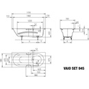 Kaldewei Vaio Set Star 170 x 70 cm 234523000001