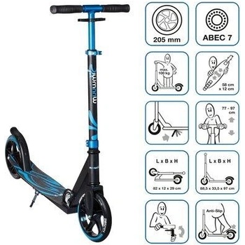 Muuwmi Hliníková Plus modrá čierna