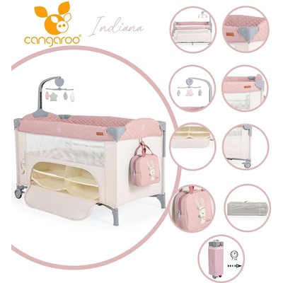 Cangaroo Детска кошара Indiana розов (108459)