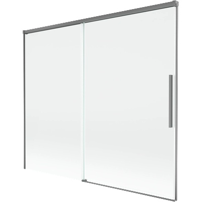 Mexen Rox двукрилен плъзгащ се параван за вана 180 x 150 cm, прозрачен, оръжеен метал - 8C9-180-001-95-00 (8C9-180-001-95-00)