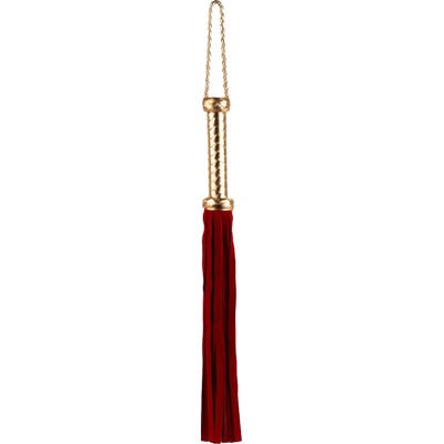 Devil Sticks Flogger with Metallic Leather Handle & Suede Leather Tails 46cm Red