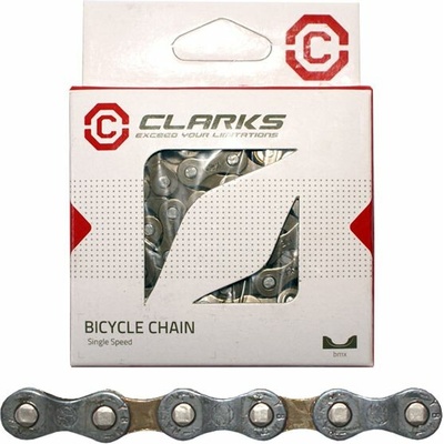 Clarks Bicycle Chain YBN C410 Single Speed ??(jediná rychlost, 1/2x1/8, 116 buněk, řetězový klip) Tmavý standard