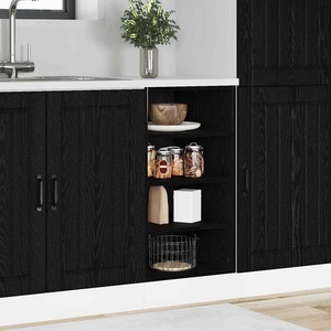 vidaXL Кухненски базов шкаф Черен дъб 40 x 44, 5 x 81, 5 см (876651)