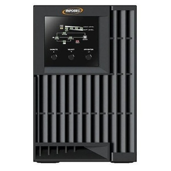 INFOSEC E4 Value 1000 непрекъсваемо захранване (UPS) Двойно преобразуване (онлайн) 1 kVA 3 AC контакт(а) (INF_674178)