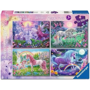 Ravensburger - Puzzle 4x100 Unicorns - 100 piese