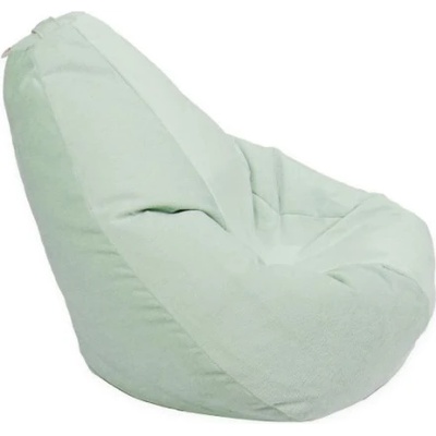 Pufrelax Пуф круша, 220л. , Nirvana Hobbit - Light Mint, Перящ се калъф, Пълнеж от полистиролни перли, Гама Premium (PUF-G-NH-PT-LM)