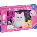 Ravensburger Блестящ пъзел Ravensburger от 100 XXL части - Котка (13358) - ozone
