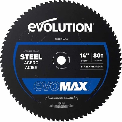 Evolution Циркулярен циск за рязане на мека стомана evomax 14 / evolution m355cmt-80csmax-7091 / (evo m355cmt-80csm)
