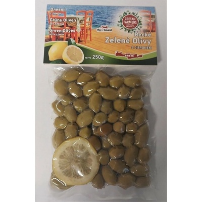 Cretan Farmers Olivy grécke zelené Citrón 250 g