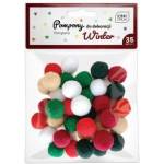 Interdruk Pompons for decoration 35pcs Winter
