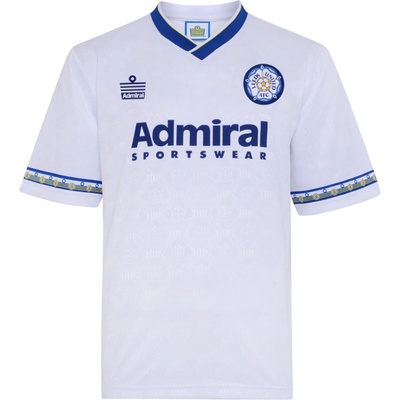 Score Draw Мъжка футболна фланелка Score Draw SD Leeds United Retro Home Shirt 1993 Mens - White/blue
