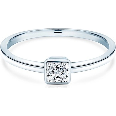 Savicki Zásnubný prsteň Pure biele zlato diamant PURE P PR 20 D B