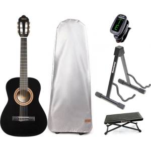 Valencia VC102 Premium SET Black Класическа китара с размер 1/2