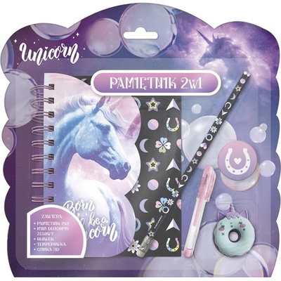 Diář se zámkem Kidea Unicorn s doplňky