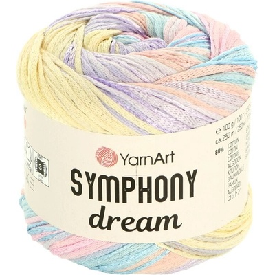 YarnArt Symphony Dream 3117 fialová so žltou, ružovou a modrou