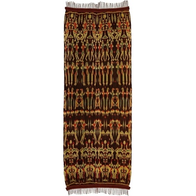 Ikat Sumba přehoz na postel tkaná textilie 265 x 100 cm